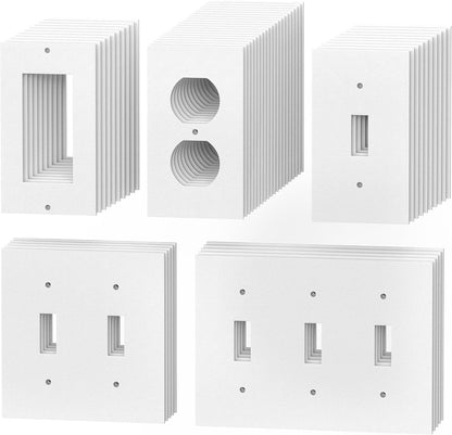 Outlet Insulation Foam Gaskets | 50 Pack Draft Sealers for Outlets & Switches | Fits Duplex, Toggle & Rocker Wall Plates | Ideal for Homes, Offices & Commercial Spaces