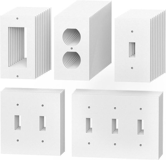 Outlet Insulation Foam Gaskets | 50 Pack Draft Sealers for Outlets & Switches | Fits Duplex, Toggle & Rocker Wall Plates | Ideal for Homes, Offices & Commercial Spaces
