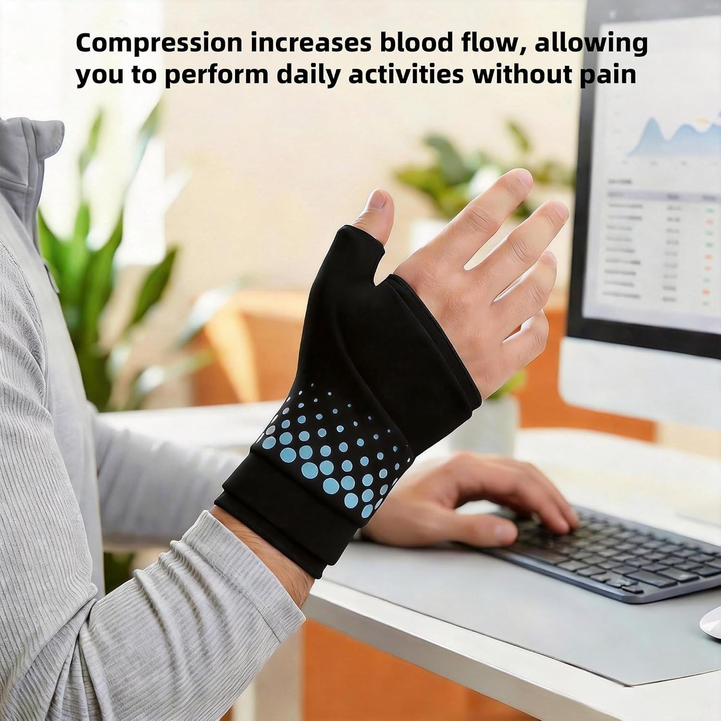 Thumb & Wrist Ice Pack Wrap, Thickened Ice Gel Pad, Reusable Hand Ice Pack with Long-Lasting Hot & Cold Therapy for Carpal Tunnel Relief, Arthritis Pain, Post-Surgery, Computer Overuse Recovery