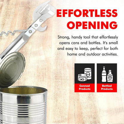 Chef Craft Select Can Opener with Tapper, 6.5 inches in length, Nickle Plated