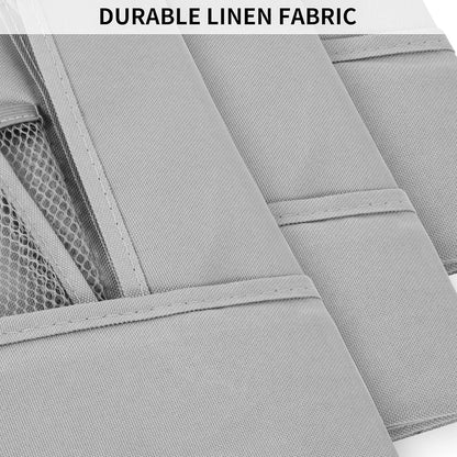 Joyfulife Bedside Caddy Bunk Bed Organizer Bedside Storage Organizer Hanging Bed Organizer Storage Bag Pocket for Bunk, Hospital Beds, College Dorm Rooms, Baby Bed Rails, Camp 8 Pockets (A-Gray)