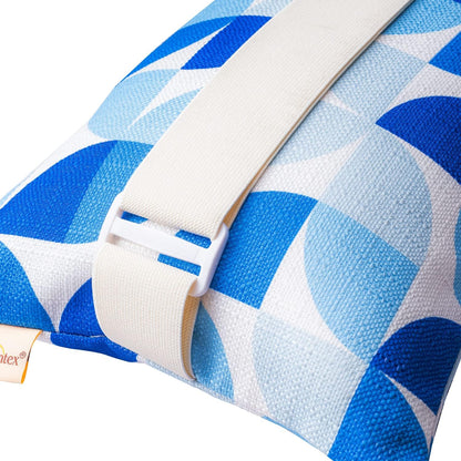 Outdoor Neck Pillow for Recliner,Patio Chaise Lounge Waterproof Headrest Pillow with Adjustable Elastic Stripe,Small Pillows Attachment for Office Chair,Car Seat Head or Lumbar, Navy Blue 2Pack