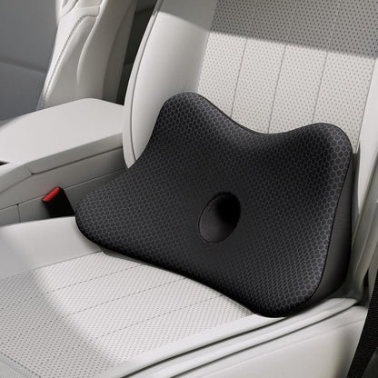 Benazcap Large Memory Foam Seat Cushion Lumbar Support Pillow for Sciatica & Tailbone Pressure Relief Coccyx Pad for Office Chair, Wheelchair, Car, Home, Office