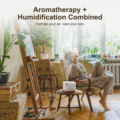 ASAKUKI Essential Oil Diffuser Smart WiFi Humidifier 700 ml | Easy Connect with Alexa and Google Home, Phone App & Voice Control, Customized Schedule Timers and LED Light