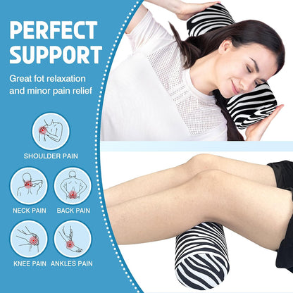 Neck Roll Pillow for Sleeping,Ergonomic Cylinder Tube Pillows for Cervical Spine and Neck Support,Versatile Roll Pillow for Bed,Office,and Travel,Memory Foam Bolster with Washable Cover