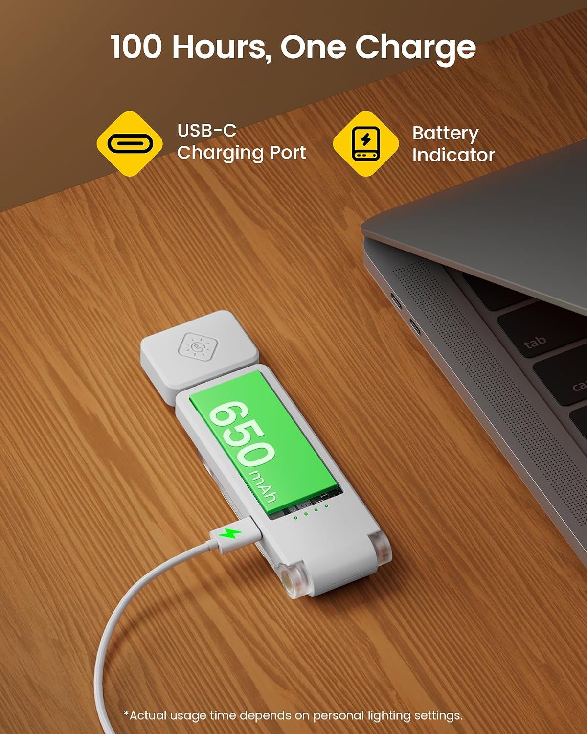 Glocusent Book Light for Night Reading, 12 LED Rechargeable Lamp