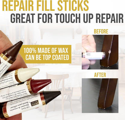 Trade Secret Scratch Concealer for Dark Wood Furniture & Floors – Dark Brown Shade Stain Covers Nicks, Scuffs, Dog & Cat Scratches, Minor Defects – Real Wood Only