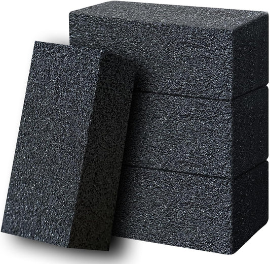 4 Pack Grill Cleaner Brick, Heavy Duty Pumice Stone Cleaning Brick