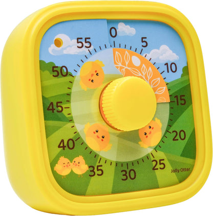 Visual Timer for Kids - The Perfect Kids Visual Aid for Classroom, Home & Desk Use - Great for Study, Productivity, Pomodoro, Toddlers Shower & Potty Training Timer 60 Minute Countdown Timer (Chick)
