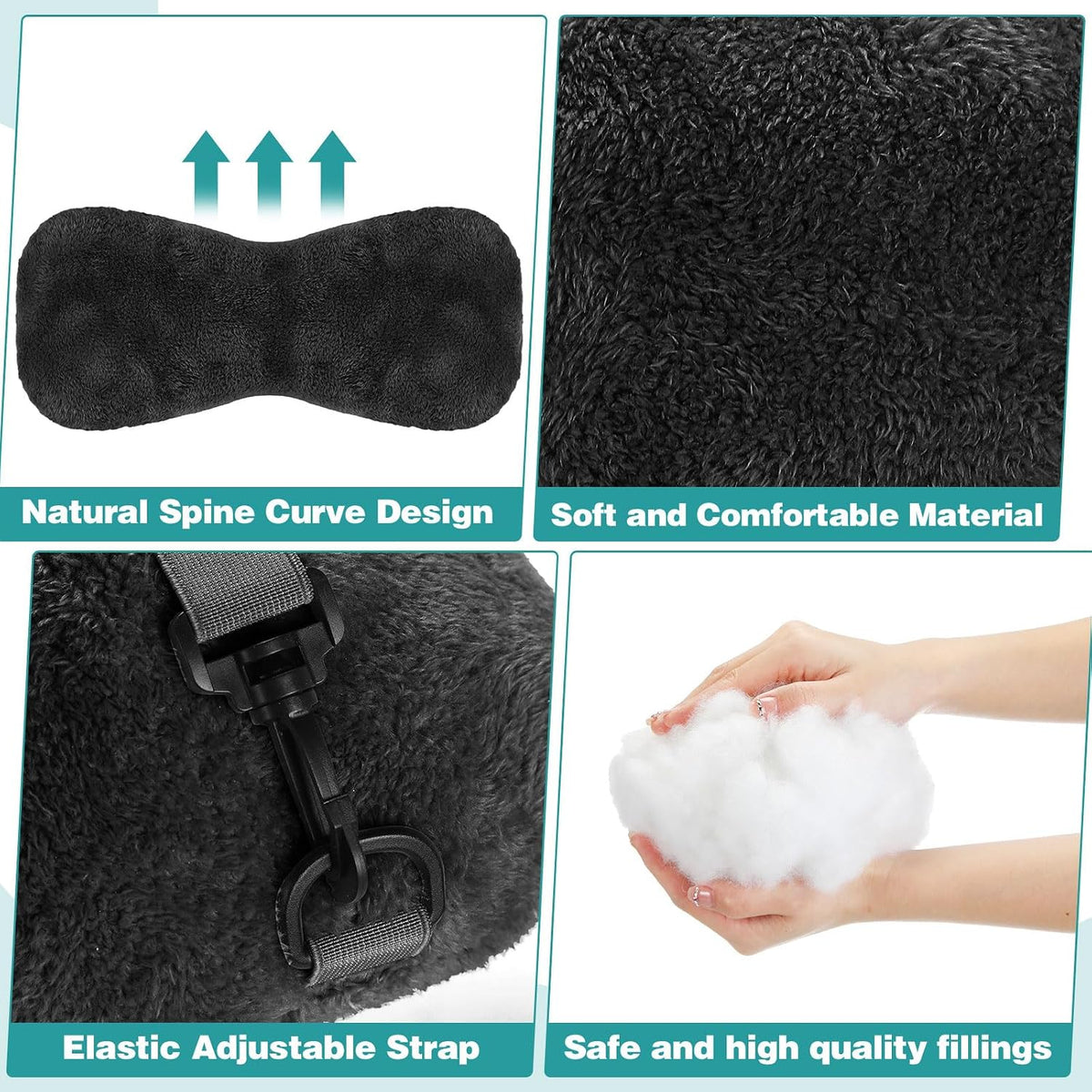 Colingmill 1 Pc Neck Pillow for Recliner Chair Headrest,Grey