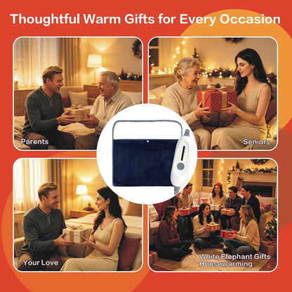 WarmMist Heated Foot Warmers, 22"×20" Electric Foot Heating Pad, Ultra Soft