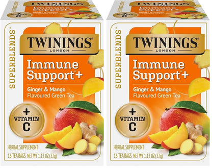 Twinings Superblends Adaptogens Calm with Ashwagandha Fig & Vanilla Flavoured Herbal Tea Caffeine-Free, 18 Tea Bags (Pack of 1), Enjoy Hot or Iced