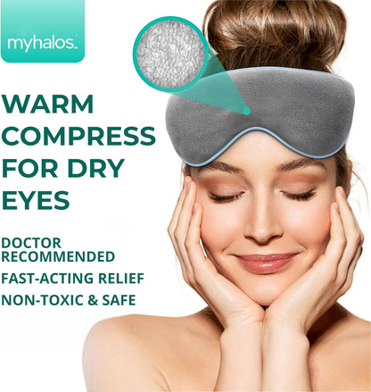 MyHalos Heated Eye Mask, Warm Compress for Dry Eyes, Blepharitis & MGD