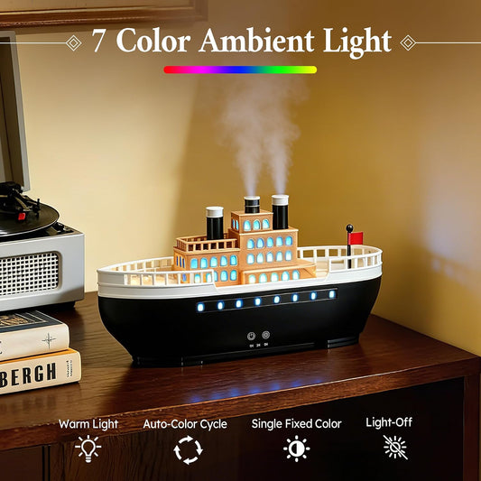 Essential Oil Diffuser 250ml, Ultrasonic Titanic Humidifier with 7 Color LED Lights, Quiet Operation, Auto Shut-Off, Remote Control, Perfect for Home, Office, and Bedroom Decor (Copper)