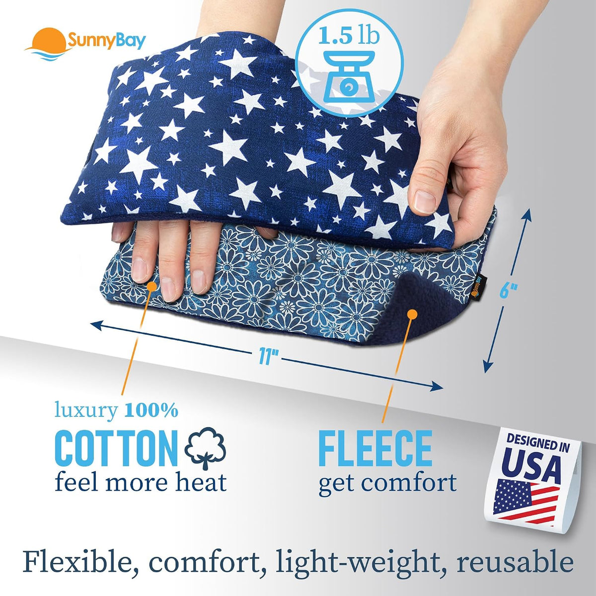 SunnyBay Heating Pad, Neck and Shoulder Wrap, 6x11 inch, Pink