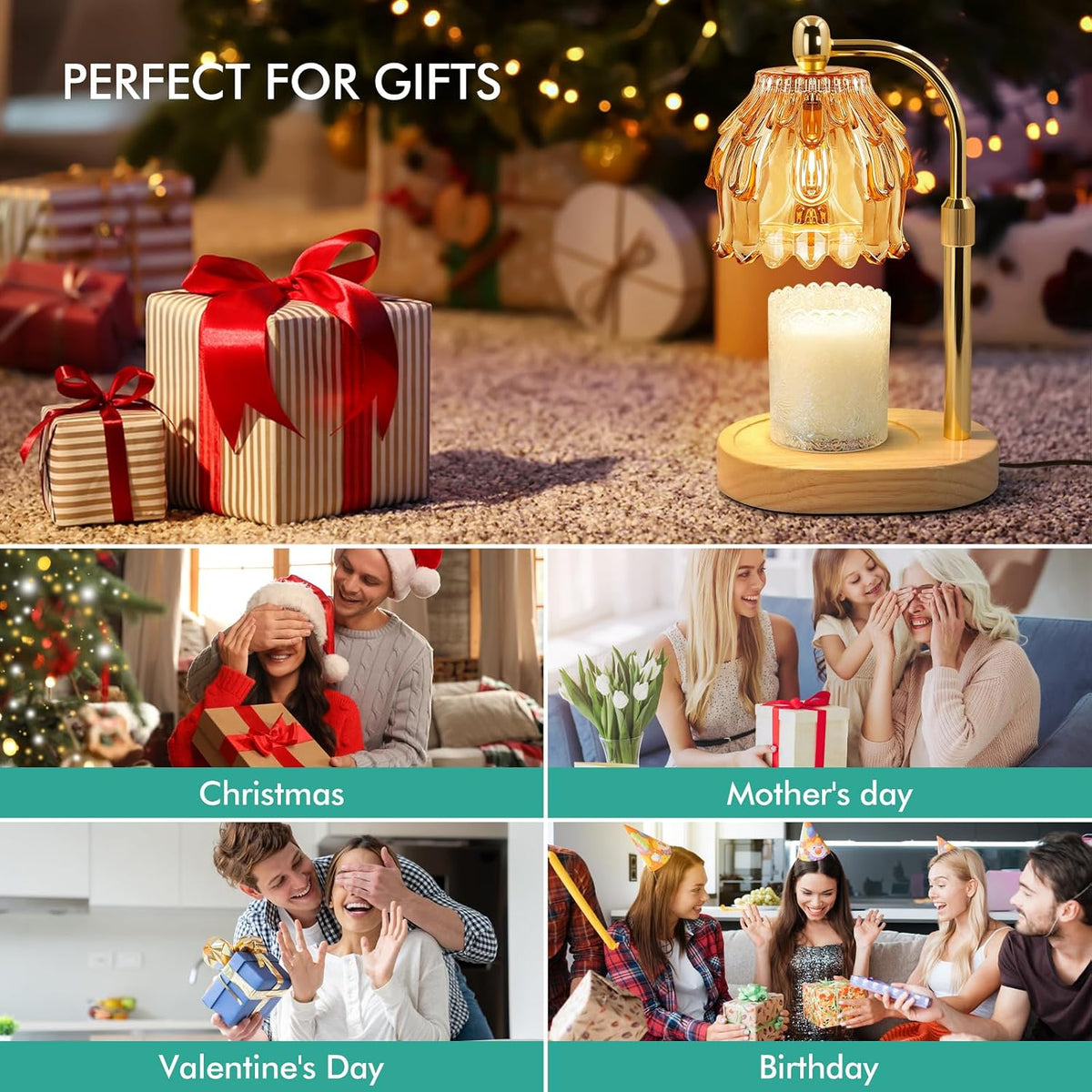 Candle Warmer Lamp with Timer,Birthday Gifts for Women