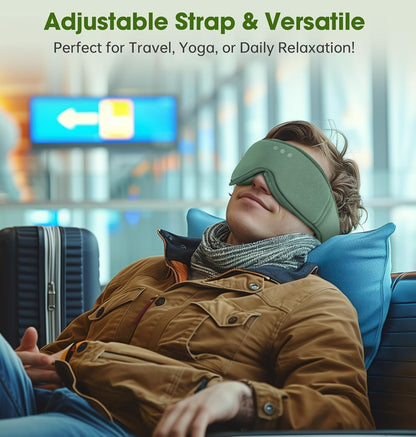 BambooCotton 3D Bluetooth Sleep Mask, LC-dolida 2026 New Sleep Headphones, Wireless Comfort, Sustainable Luxury for Better Sleep