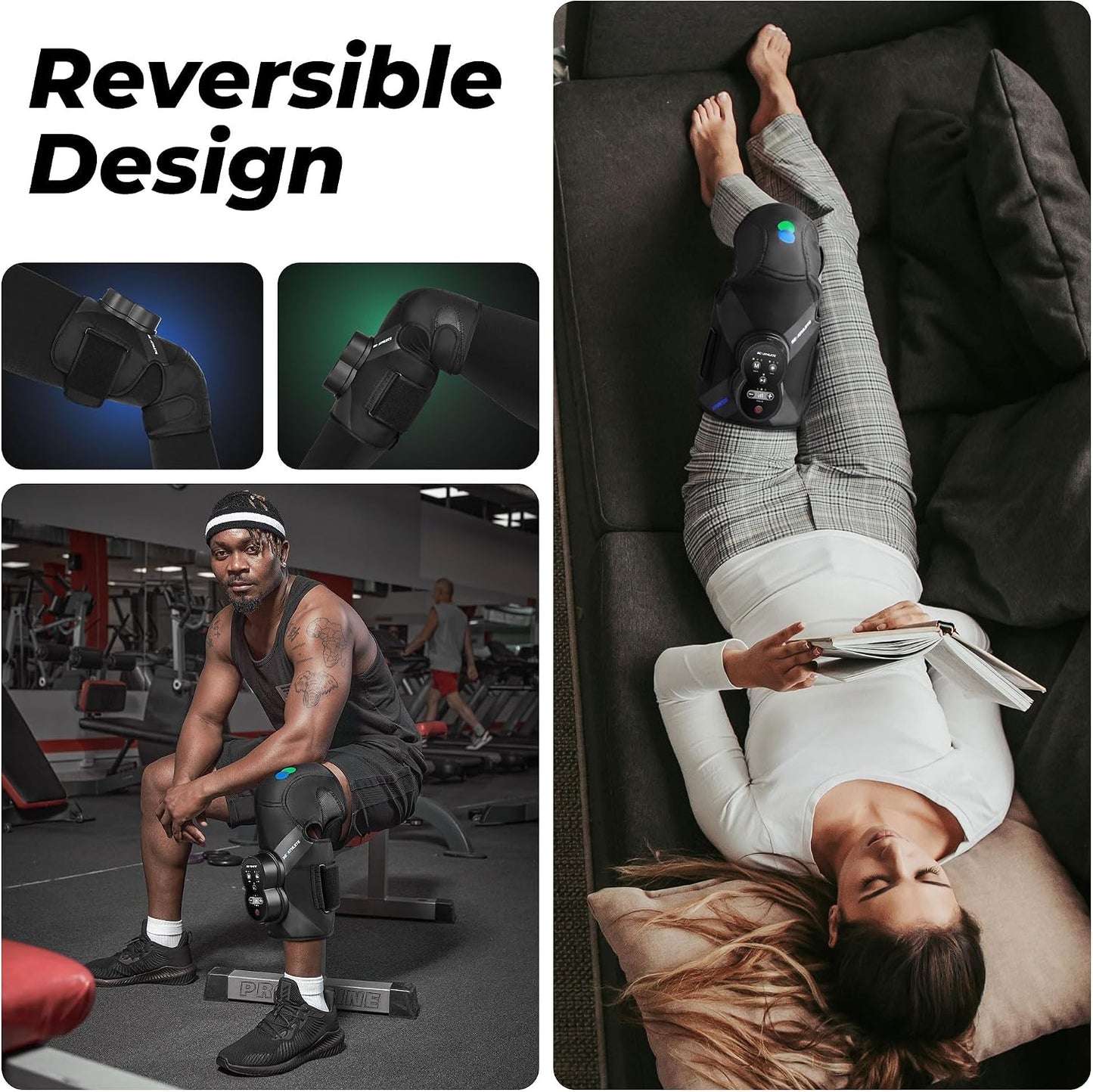 Xpress Knee Massager for Pain Relief | Leg Massager with Heat & Compression