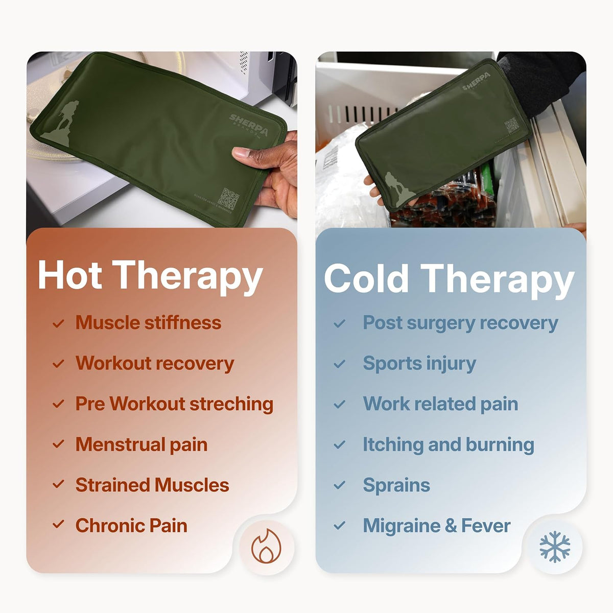 Medium Flexible Gel Ice Packs Reusable - Hot and Cold Soft Ice Packs for Injuries Reusable for Ankle, Arm, Foot, Leg, Back Pain Relief - 8" x 12" - Purple
