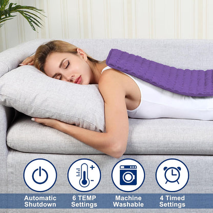 Electric Heating pad for Back Neck Shoulder Knee Arms Legs- Electric Heat Pads with 6 Heat Settings & Auto Shut Off Heat Heating Pad for Birthday Mother Father Girl Men Women