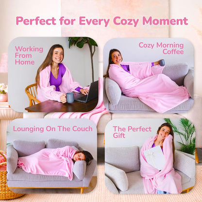 Super Blanky Wearable Blankets for Women & Men, Dorm Room Essentials, Gift for Her, Gifts for Women, Wife Birthday Gift Ideas