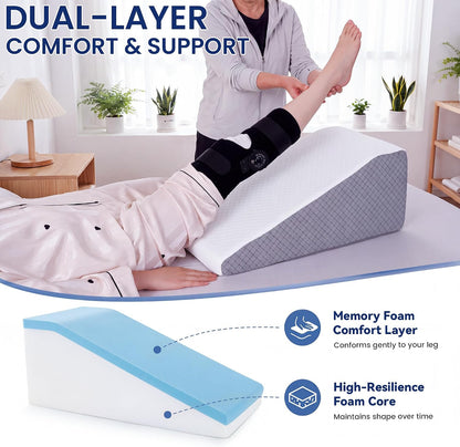 Knee Elevation Pillow Post Surgery Knee Replacement | for Knee Replacement Pillow, Wedge Pillow, Knee Pillow, Leg Elevation Pillow,leg Lift, Knee Surgery Must Haves