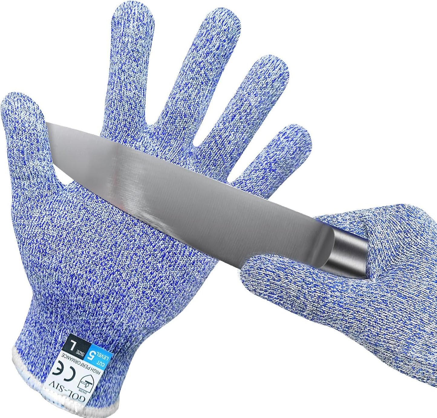 A5 Cut Resistant Gloves, Level 5 Protection, Safety Work Gloves for Kitchen Cutting, Oyster Shucking, Wood Carving, Meat Cutting, Fish Handling, Pink, XL
