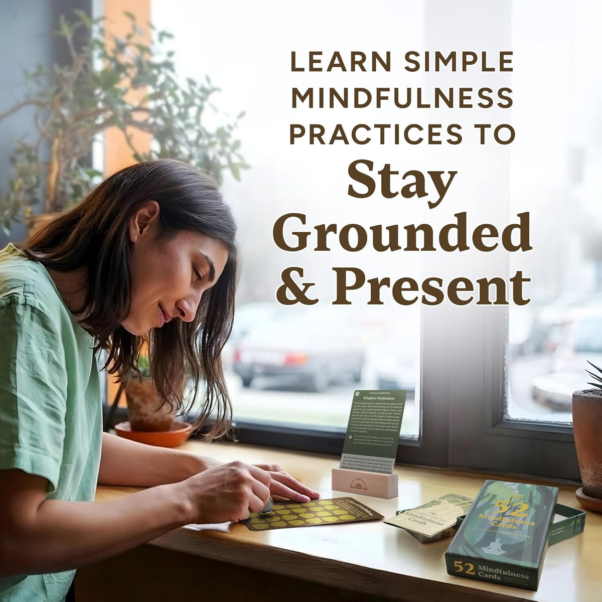 52 Mindfulness Cards - Daily Meditation, Grounding, and Self Care Practice