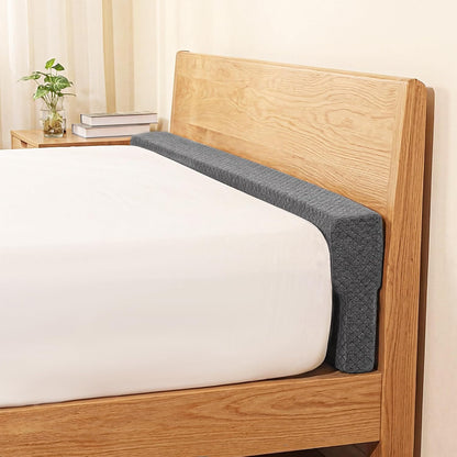 HOMBYS T-Shaped Bed Gap Filler Between Mattress and Headboard, 60'' One-Piece Connected Foam Wedge Pillow, Fits 2.3-4 Inch Bed Gaps, Prevents Pillows, Toys & Remotes from Falling, Soft Washable Cover