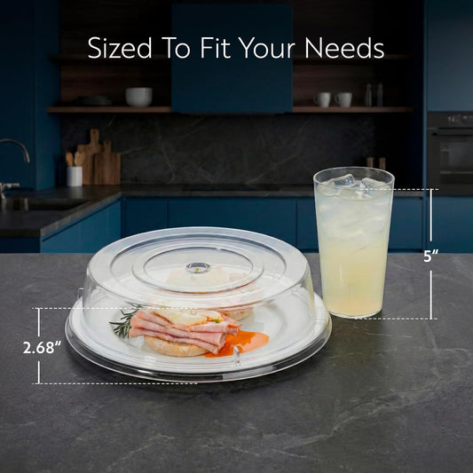 Restaurantware Polycarbonate Splatter - Cater Tek 11 in Food Lid, Easy Grip, Dishwasher Safe, Shatterproof, Freeze Safe - Plate Cover for Display, Catering, Restaurants, Transport
