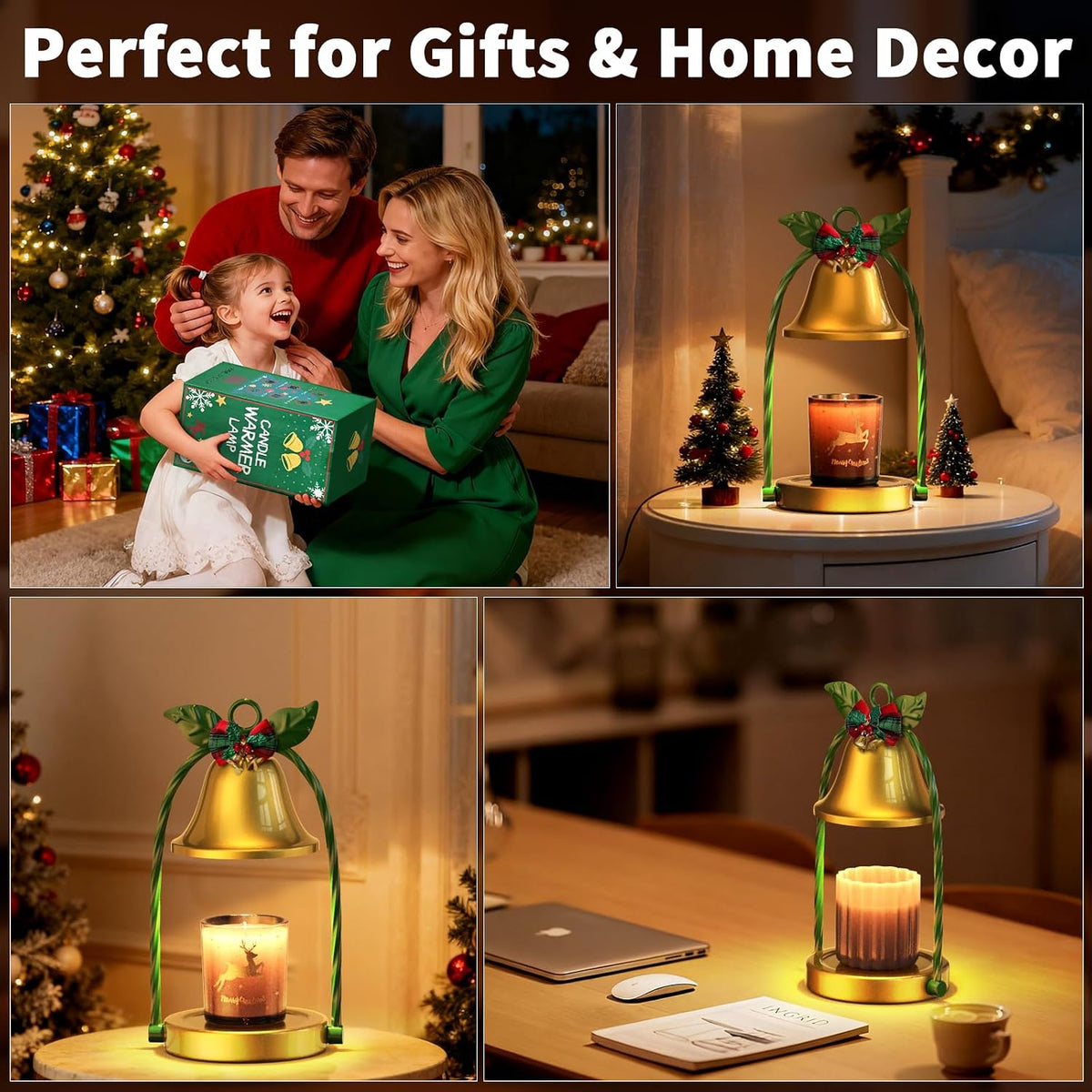 Candle Warmer Lamp, Timer & 4-Level Dimmer, Adjustable Height