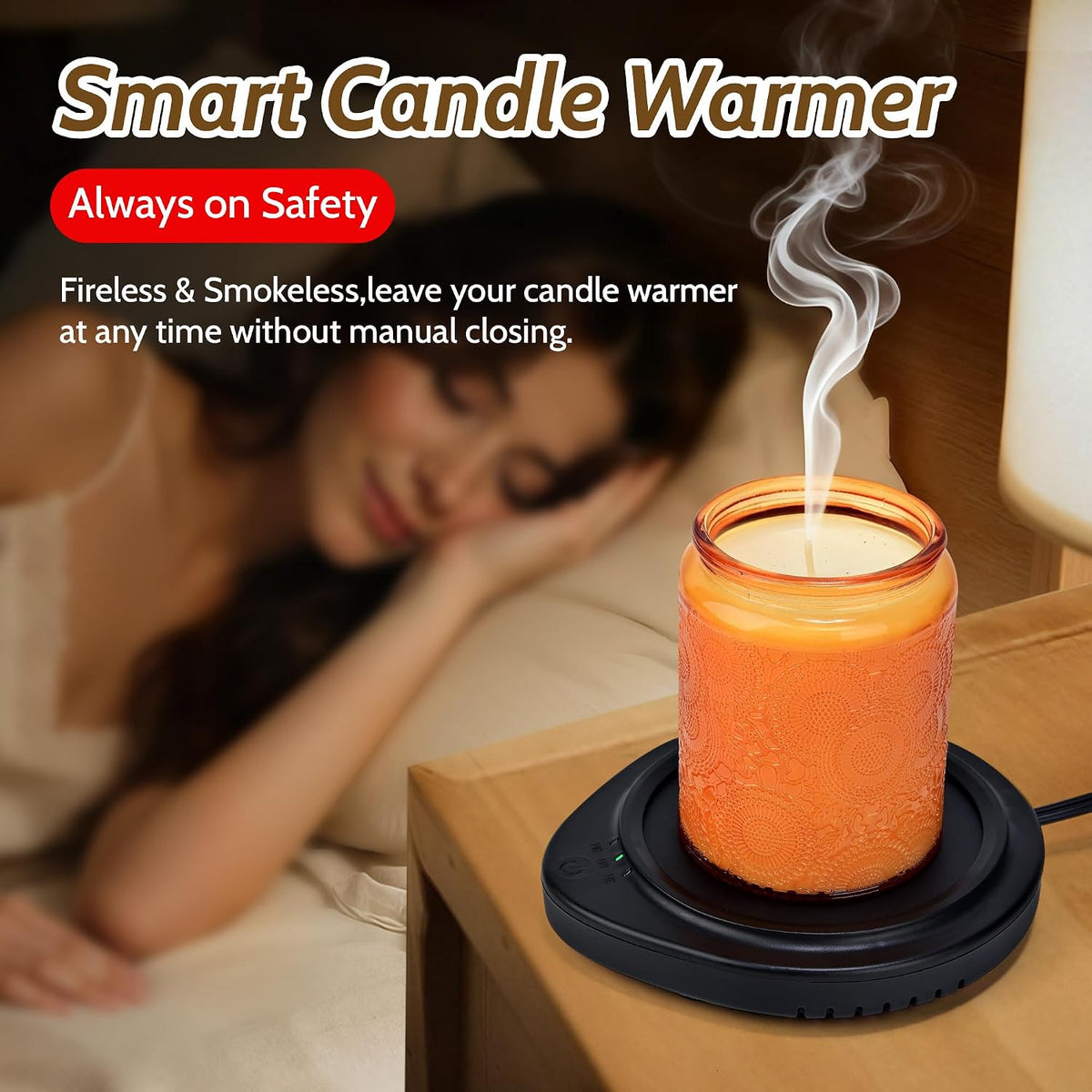 ASAWASA Candle Warmer with Timer Coffee Mug Warmers for Large Jar