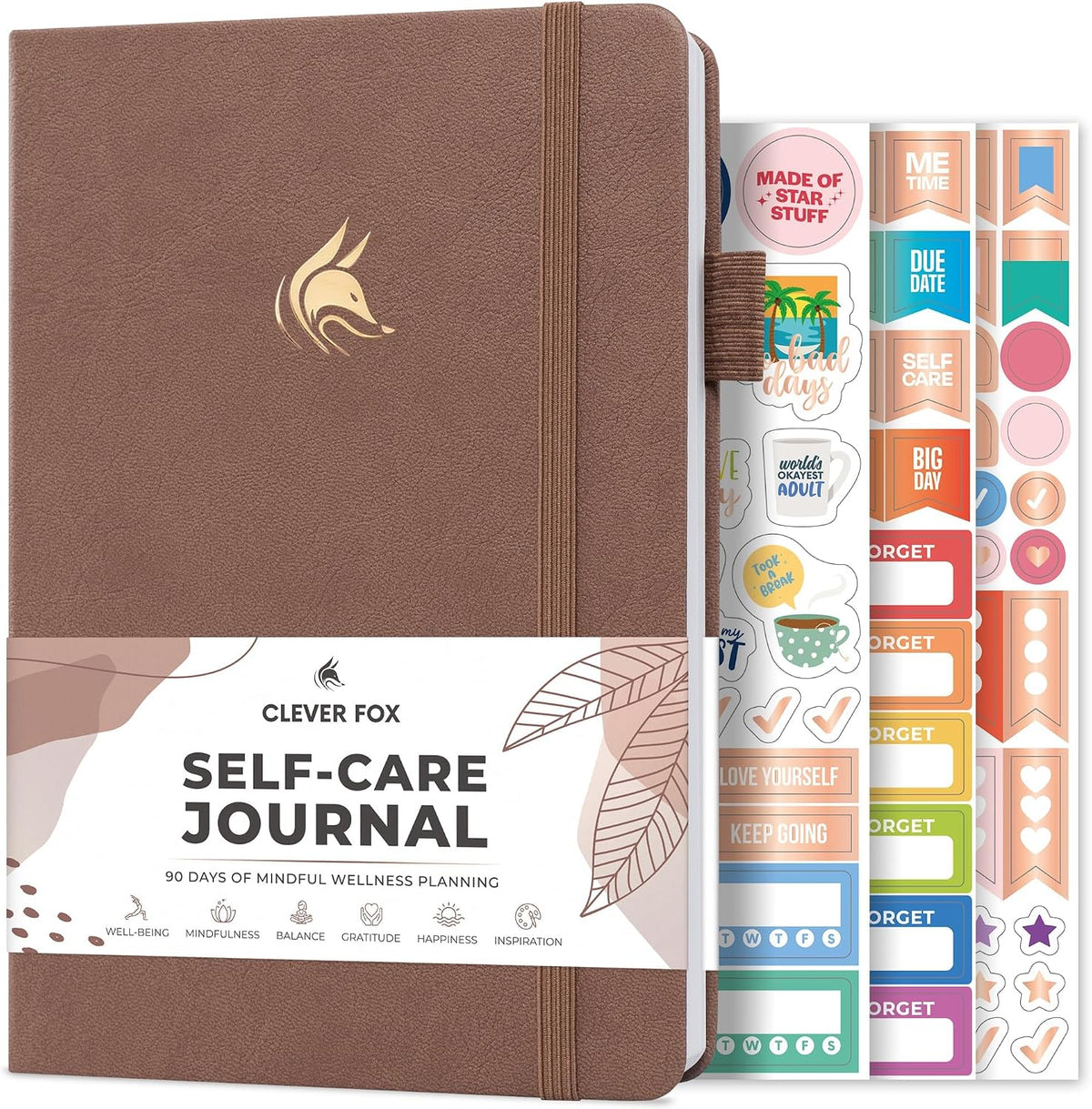 Clever Fox Self-Care Journal for Women, Daily Planner 5.8x8.3 Mystic blue