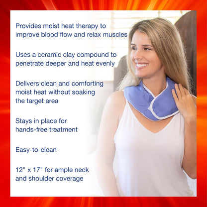 Thermi Paq Microwave Heating Pad for Neck and Shoulders Reusable Heated Neck Wrap for Neck Pain and Shoulder Pain