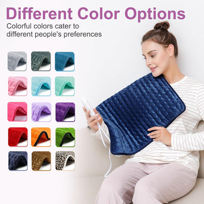 Heating Pad,Heated Blanket,Heating Pad for Back Neck,Grey,24x12 Inch | Electric Heating Pad,Dry/Moist Heat Heating Pads,Heating Pads for Shoulder,Abdomen,Heat Pad for Women Men,Birthday Gift