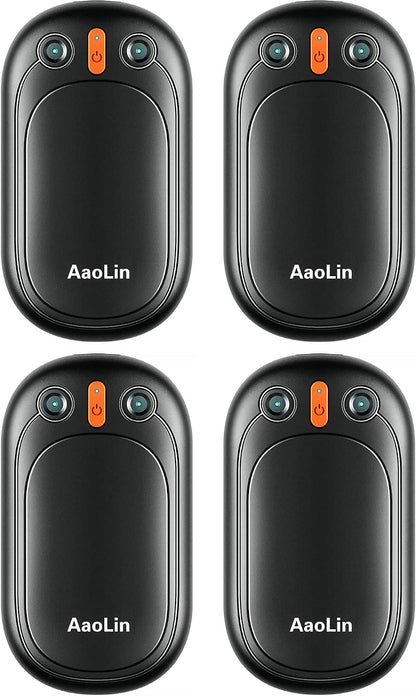 AI Hand Warmers Rechargeable, AaoLin 2 Pack Electric Hand Warmers Reusable, 12Hrs Long Heating, Portable Pocket Handwarmer Great Gift for Outdoors, Camping, Golf, Hunting Gear