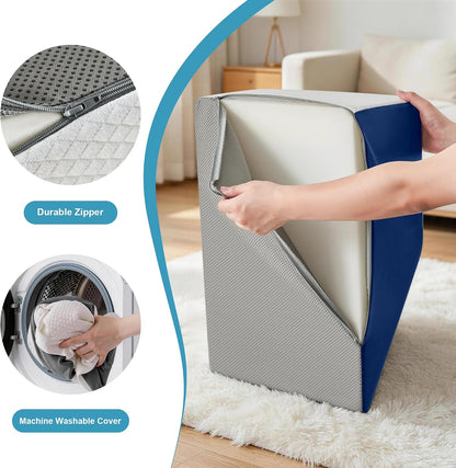 Yojoker Leg Elevation Pillows for Swelling, Memory Foam Wedge Pillow for Legs Blood Circulation, Leg Elevation Pillows for After Surgery, Knee Wedge Pillow for Sleeping Back Hip Ankles Relief