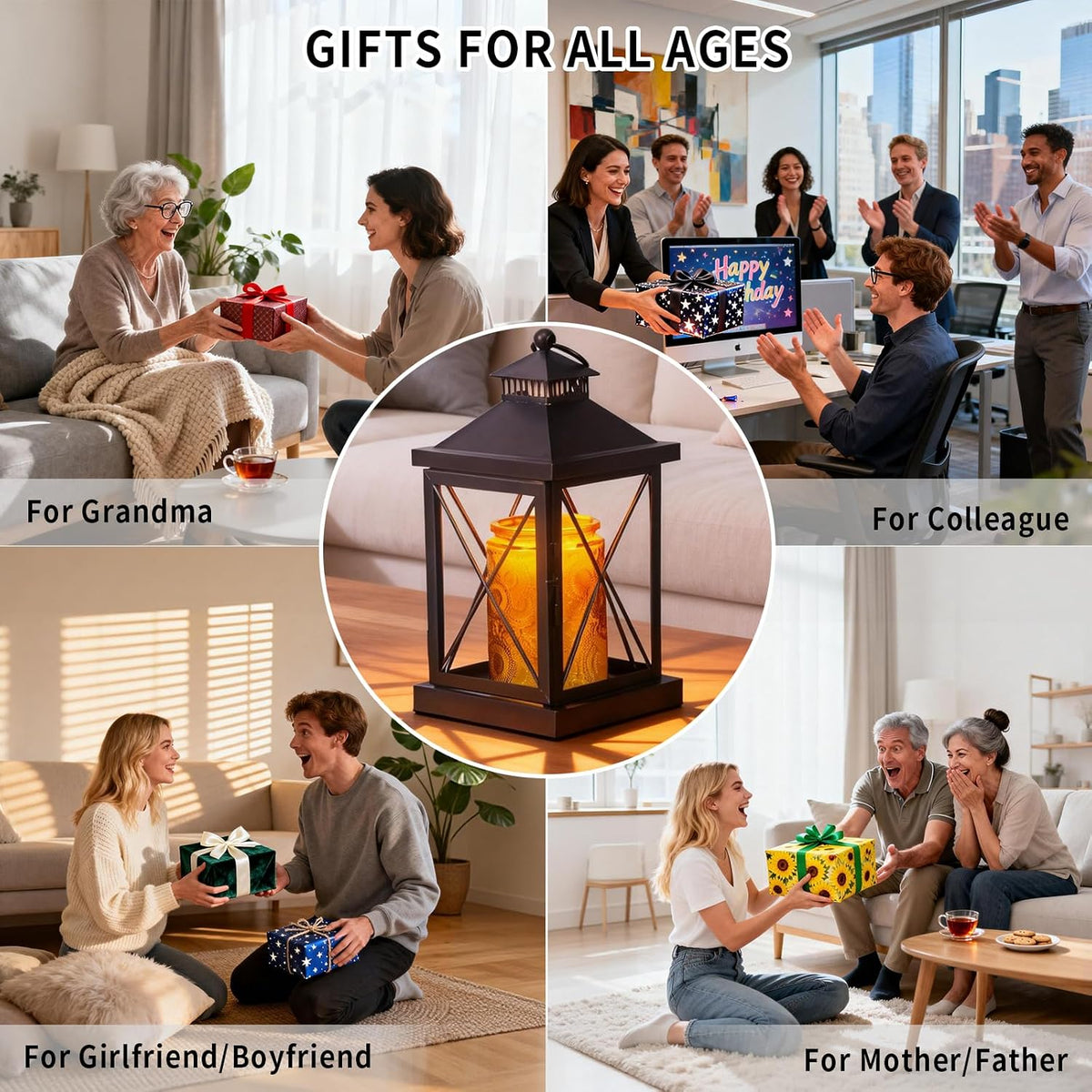 2026 New Candle Warmer Lamp with Timer,Compatible with 3 Wick Candles Jars,Vintage Candle Warmer Lantern Lamp,Dimmable Farmhouse Candle Lamp Warmer,Fully Enclosed and Hanging Up Designed