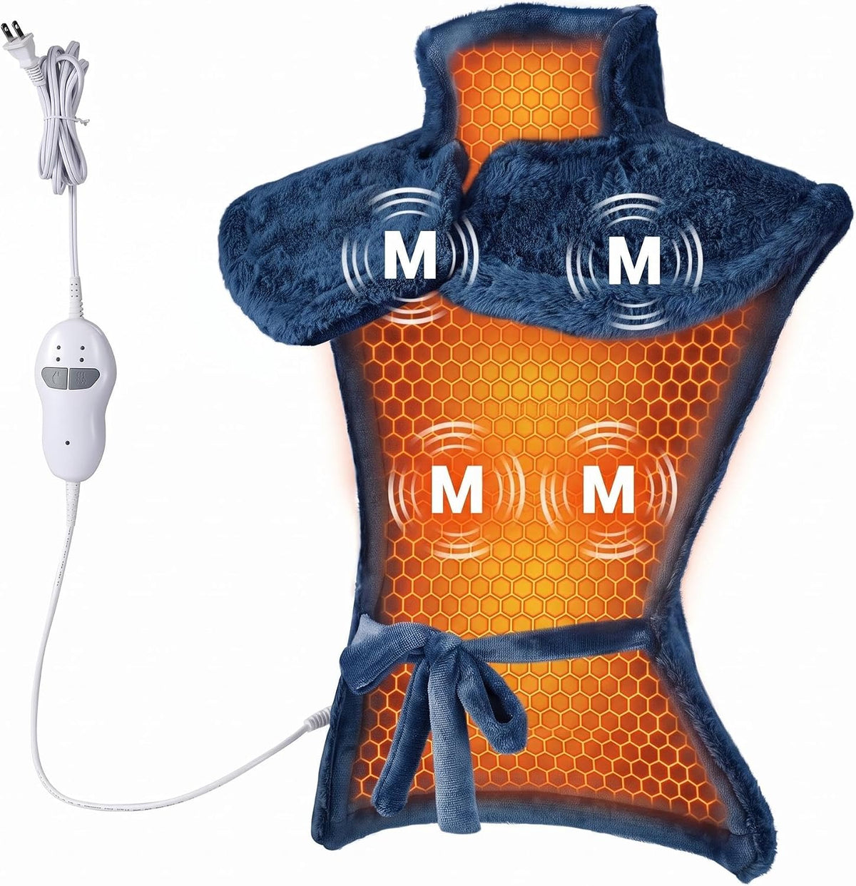 Massaging Heating Pad for Neck and Shoulders and Back, Gifts for Mom Dad