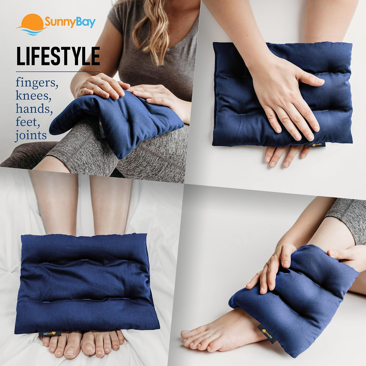 SunnyBay Microwavable Heating Pad, Bean Bag Wrap, 10x18 inch, 2.8 lb