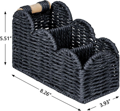 CubesLand Bedside Table Desk Organizer Caddy, Remote Pen&Pencil Holder Cup | Makeup Brush Holder w/Scalloped Perfect for Home, Office Desk, Living Room Table Decor, 3 Slots Neutral