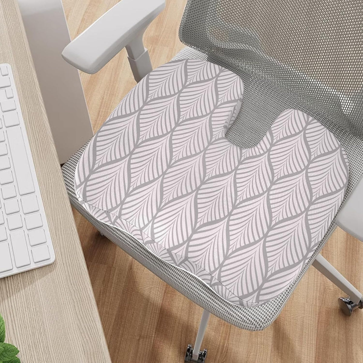 Tailbone Pain Relief Cushion, Memory Foam Seat Cushion for Coccyx Sciatica Pain Pressure Relief Office Desk Chair