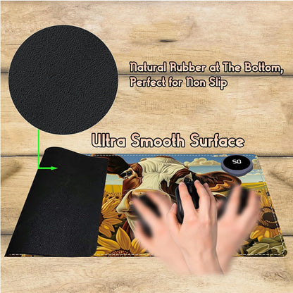 Heated Desk Pad Heated Large Mouse Pad, Electric Quickly Warm Desk Mat with 3 Levels Heating 3 Hours Auto Shut-Off, 31.5" x 13" Warm Gaming Mousepad Hand Foot Warmer, Baby Elephant
