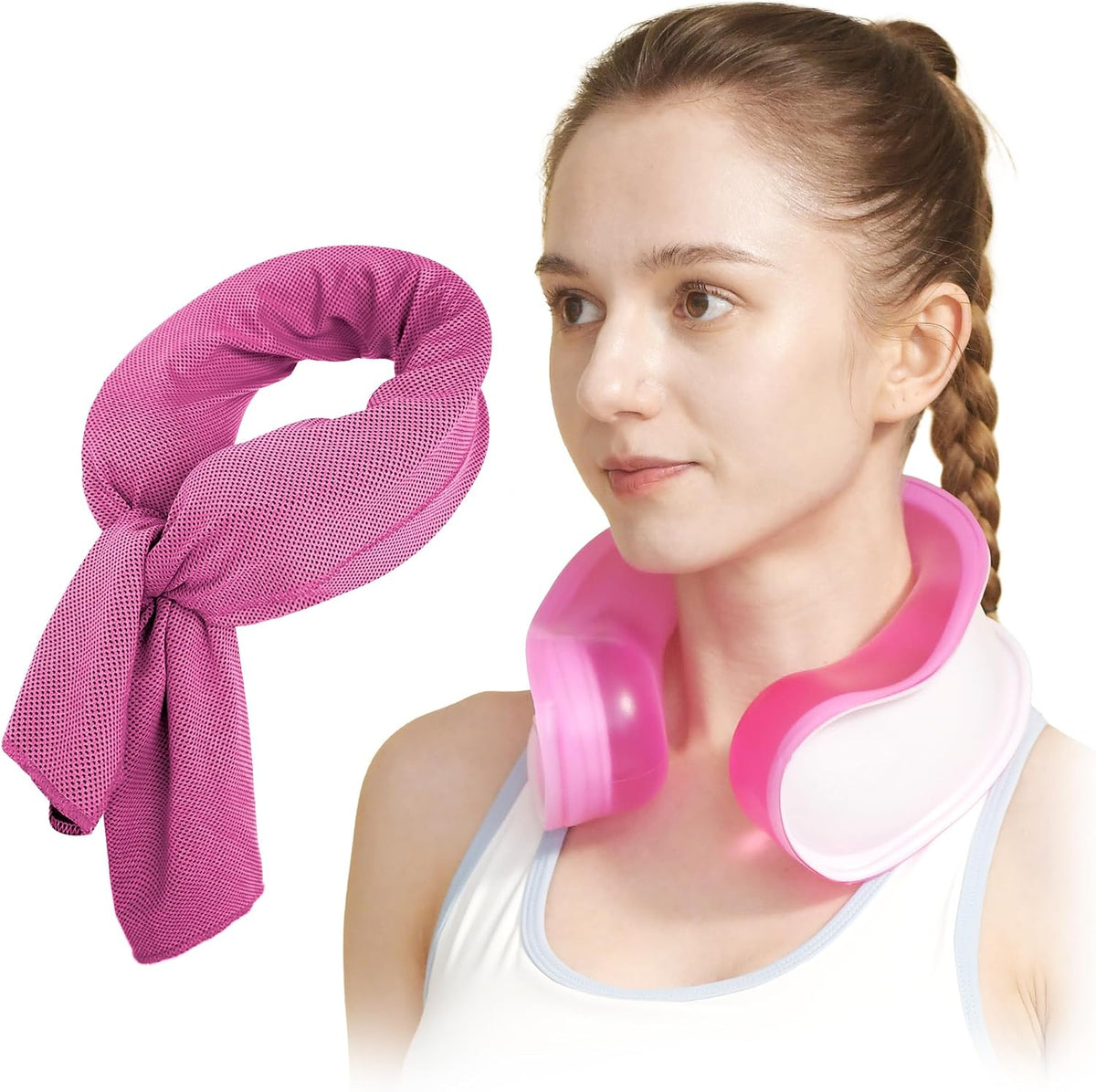 samply Reusable Ice Packs for Neck, Neck Ice Pack Wrap, Dove Gray