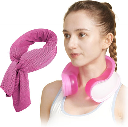 samply Reusable Ice Packs for Neck, Neck Ice Pack Wrap, Dove Gray