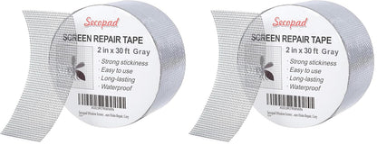 Secopad 2" x 420" (35FT) Screen Repair Tape, Screen Repair Kit, Black | Window Screen Patch, Quick Repair, Strong Adhesive, Easy to Use, For Mesh Window & Door, Cuttable Fiberglass, No Tools Needed