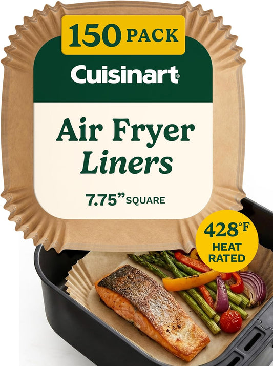 Cuisinart Air Fryer Liners Disposable, 150 Pack, 7.75" Square