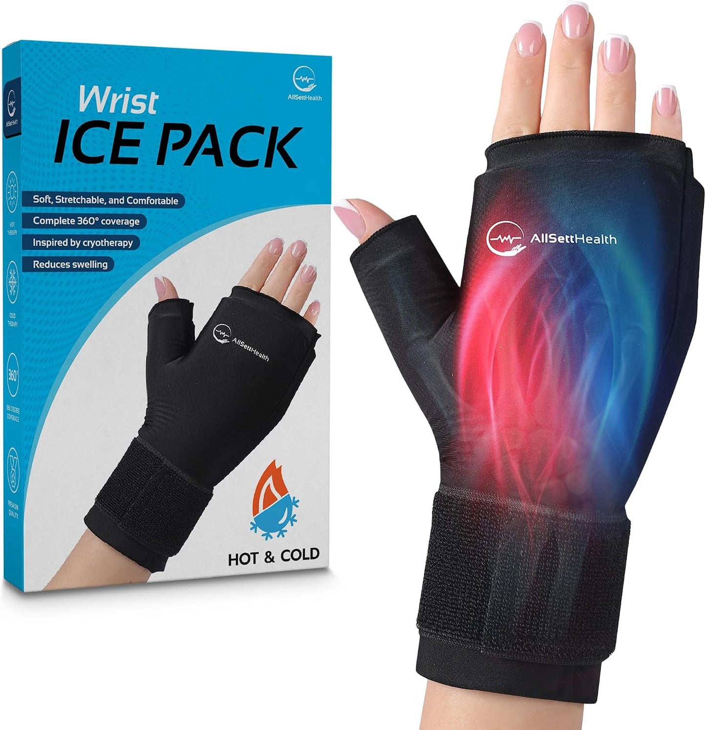 Neck Ice Pack Wrap with 2 Reusable Gel Ice Packs, Flexible Ice Wrap for Neck, Shoulders, Knees, Wrists, Soft Cooling Towel Compress for Post Surgery, Tonsillectomy, Migraine, Sore Muscle Pain Relief