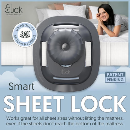 Click Bed Clips to Hold Sheets - Sheet Clips & Straps Keep Sheets in Place Firm & Tight on Single and Twin Bed, Heavy Duty Sheets Holders & Mattress Clips to Keep Sheets on Single & Twin Beds
