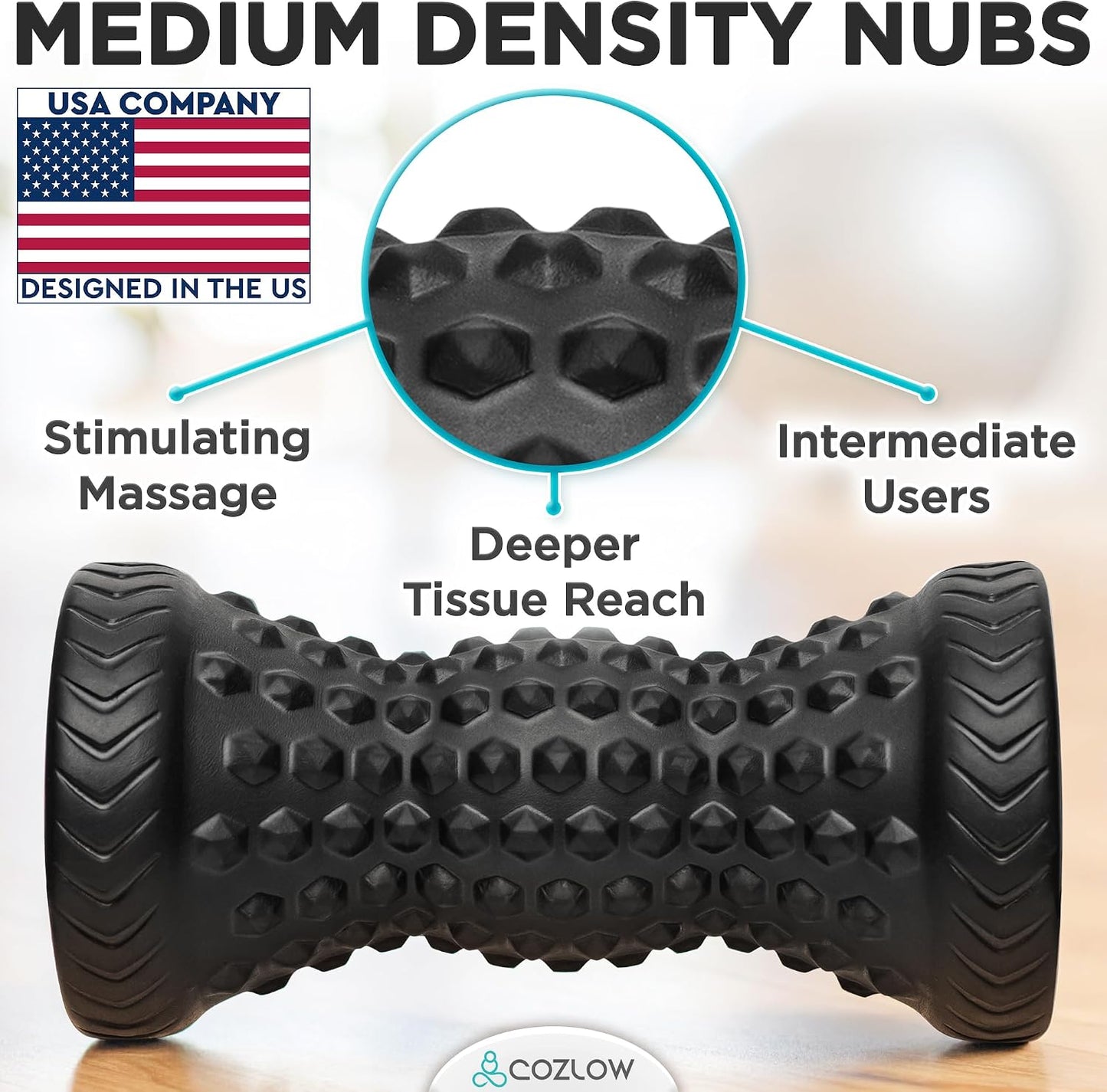 COZLOW - Foot Massager for Plantar Fasciitis Relief - Wooden Massage Roller with Arch Shape Design - Foot Pain Relief, Neuropathy, Heel Spur Pain, Stress Relief, and Relaxation - Muscle Therapy Tool